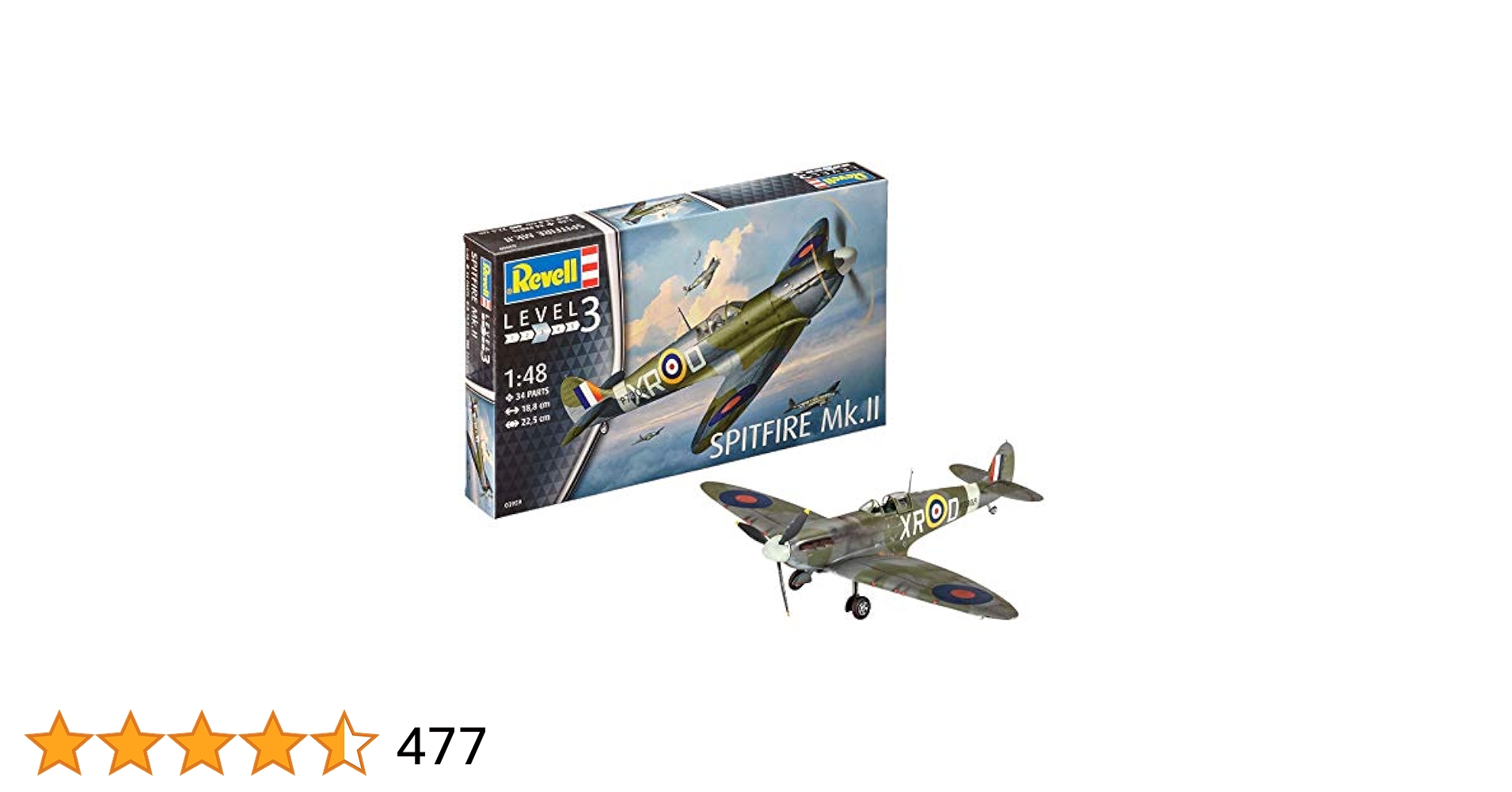 Amazon | ドイツレベル 1/48 スピットファイア MK.II プラモデル